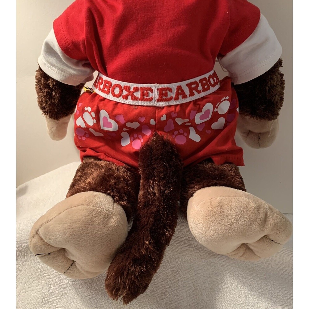 Valentine’s Build a Bear BAB Monkey Ape Chimpanzee Sound Plush Love Boxers - Picture 8 of 12